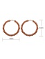 Fashion Brown Wooden Beads Round Beaded Earrings
