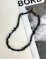 Fashion Black Black Spar Beaded Multilayer Necklace