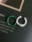 Fashion White Irregular Ring With Gilt Edge