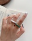 Fashion Green Irregular Ring With Gilt Edge