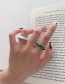 Fashion White Irregular Ring With Gilt Edge