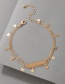 Fashion Gold Five-pointed Star Tassel Anklet
