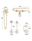 Fashion 4# Geometric Flower Pearl Pin Set