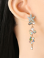Fashion Color Diamond-studded Starfish And Pearl Earrings