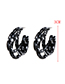 Fashion Green Alloy Wave Point Multi-layer C-shaped Earrings