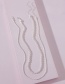 Fashion White Metal Double Transparent Chain Necklace