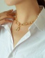 Fashion Gold Color Alloy Letter D Chain Necklace