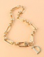 Fashion Gold Color Alloy Letter D Chain Necklace