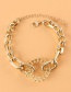 Fashion Gold Color Geometric Gold Color Thick Chain Bracelet
