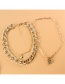 Fashion Gold Color Lock Type Ot Clasp Lock Multilayer Chain Necklace