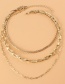 Fashion Gold Color Alloy Multilayer Chain Necklace