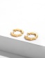 Fashion Gold Color Alloy Octagonal Twill Earrings