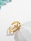 Fashion Gold Color Alloy Butterfly Diamond Ring