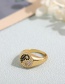 Fashion Gold Color Gold Coloren Zircon Tai Chi Ring