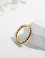 Fashion Gold Color Alloy Stone Geometric Ring