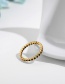 Fashion Gold Color Alloy Stone Geometric Ring