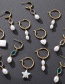 Fashion Style Six Alloy Pearl Oval Earrings