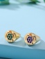 Fashion Purple Alloy Dripping Turtle Ring