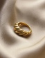 Fashion R251 Twill Large Croissant Ring Closed Ring