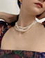 Fashion White Rice Pearl Multilayer Necklace