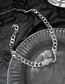 Fashion Silver Color Metallic Diamond Snake Head Thick Chain Necklace