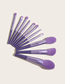 Fashion Purple 11 Makeup Brushes-long Tube-full Purple