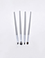 Fashion Silver 4 Makeup Brushes-horse Hair-silver