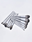 Fashion Silver 12 Makeup Brushes-horse Hair-silver