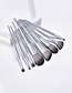 Fashion Silver 8 Makeup Brushes-horse Hair-silver