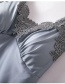 Fashion Dream Black Water Soluble Flower Five-piece Set Of Ice Silk Drape Lace Pajamas