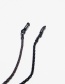 Fashion Black Pu Leather Braided Glasses Chain