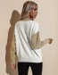 Fashion Apricot Contrast Long-sleeved Pullover Knit Sweater