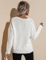 Fashion Tooth White V-neck Cardigan Knitted Sweater