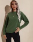 Fashion Deep Apricot Round Neck Knitted Pullover Sweater