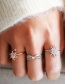Fashion Silver Color Geometric Snowflake Hexagram Wing Open Ring