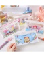 Fashion Into The Oily Quicksand Space Bear Cartoon Printing Quicksand Large Capacity Pencil Case