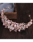 Fashion Pink Alloy Diamond Drop-shaped Crown Headband