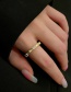 Fashion Gold Color Diamond Open Ring