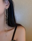 Fashion Silver Color Copper Inlaid Zirconium Tassel Earrings