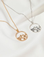 Fashion Gold Color Round Hollow Peace Dove Necklace