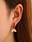 Fashion Orange Alloy Drip Rainbow Earrings