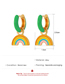 Fashion Orange Alloy Drip Rainbow Earrings