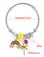 Fashion Rainbow Alloy Diamond Diy Rainbow Pendant Wire Bracelet