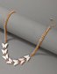 Fashion Gold Color Acrylic Butterfly Single Layer Necklace