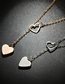 Fashion Silver Color Double Love Necklace