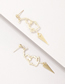 Fashion Gold Color Alloy Hollow Face Earrings