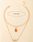 Fashion Gold Color Geometric Shell Vintage Multilayer Necklace