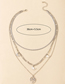 Fashion Silver Color Coconut Dolphin Multilayer Necklace