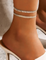 Fashion Gold Color Geometric Airplane Chain Anklet Set