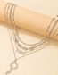 Fashion Silver Color Alloy Serpentine Year Chain Multilayer Necklace